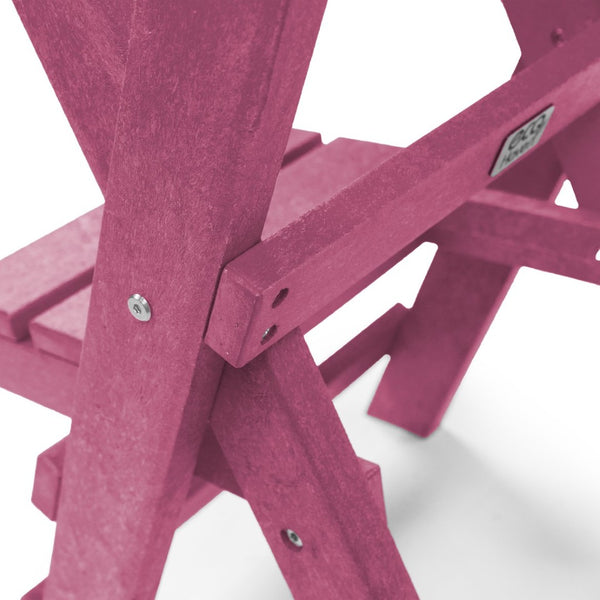 English Elm Harbor Point Recycled Hdpe Outdoor Folding Bar Stool Patio Deck All Season Seating Burgundy B2745P409650