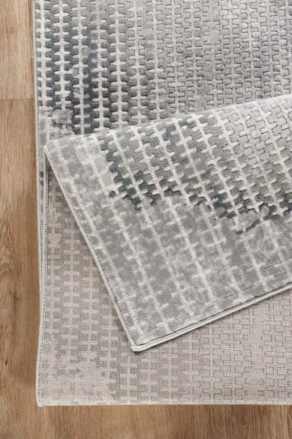 English Elm Geometrix 5'3" X 7'3" Geometric Area Rug - Soft, Stain-Resistant, Kid & Pet-Friendly, Gray & Ivory B186P316811