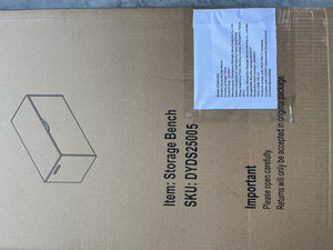 English Elm Kids Wooden Toy Chest with Rolling Drawer and Wheels, 5 cu ft Spacious MDF Storage for Playroom White 34.65 L x 17.91 W x 4.92 H W808P298014