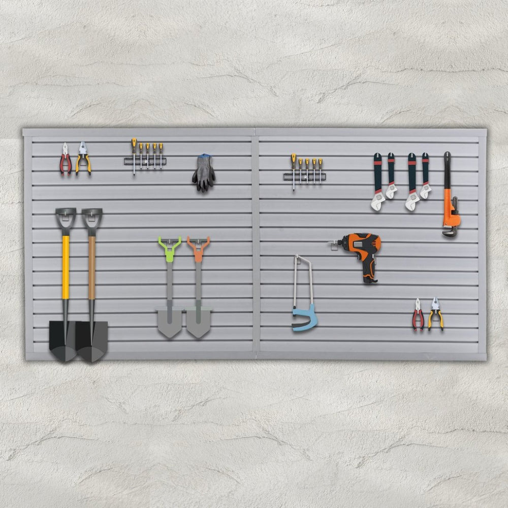 English Elm Heavy Duty Pvc Slatwall Garage Storage System Modular Wall Mounted Tool Organizer W1422P286710