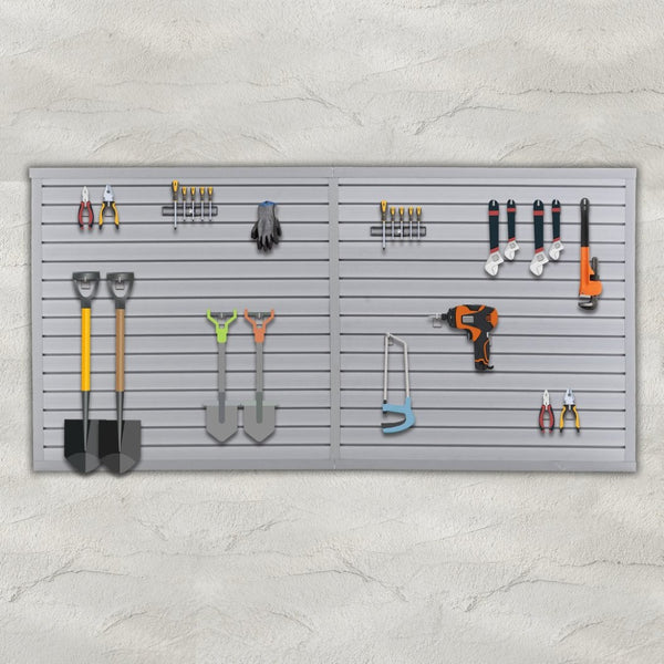 English Elm Heavy Duty Pvc Slatwall Garage Storage System Modular Wall Mounted Tool Organizer W1422P286710