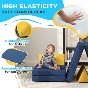 English Elm Qaba 12 Piece Modular Foam Toddler Play Sofa Set for Creative Playroom Fun W2225P249709