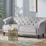 Christopher Knight Home® - Noble House - Morganton Contemporary Tufted 3 Seater Sofa