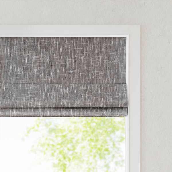 English Elm 1 Roman Shade 35x64" Total Blackout Cordless Polyester Roman Shade with Weighted Hem and Hardware Grey 6.29 L x 9.25 W x 8.07 H B035P319855