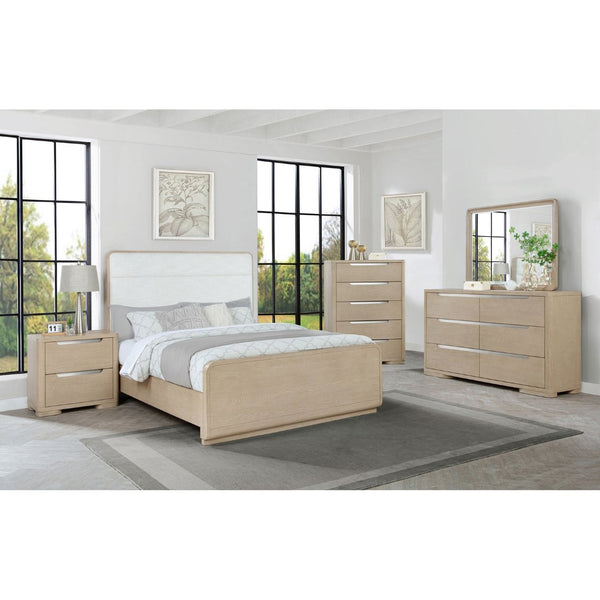 English Elm Mirador Six Drawer Elm Veneer Dresser with Brushed Nickel Pulls for Modern Bedrooms B062P447745
