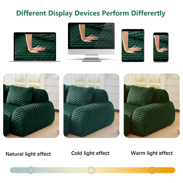 English Elm 82" Modular Sectional Sofa Flannelette Upholstery Deep Seat No Assembly Living Room Green W714P377092