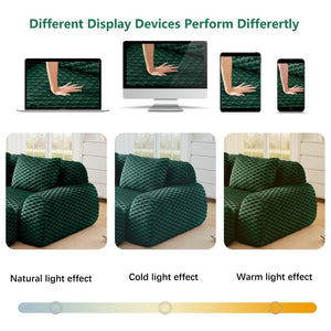 English Elm 114" U-shaped Modular Sectional Flannelette Sofa Oversized Lounge with Movable Ottoman Green W714S01527
