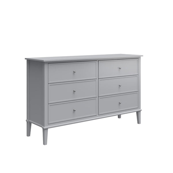 English Elm Valencia Seven Drawer Wide Dresser Dual Tone Laminate Matte Black Pulls Bedroom B2733S00011