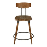 INK+IVY Frazier Mid-Century Counter Stool 24" With Back II104-0378 Brown