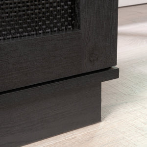 English Elm Night Stand - Sleek Black Finish With Smooth-Glide Drawers For Stylish Bedroom Organization & Storage B356P402747