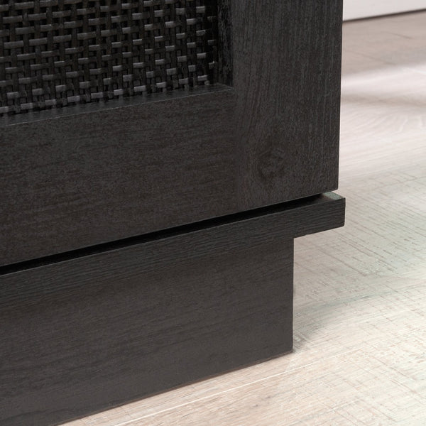 English Elm Night Stand - Sleek Black Finish With Smooth-Glide Drawers For Stylish Bedroom Organization & Storage B356P402747