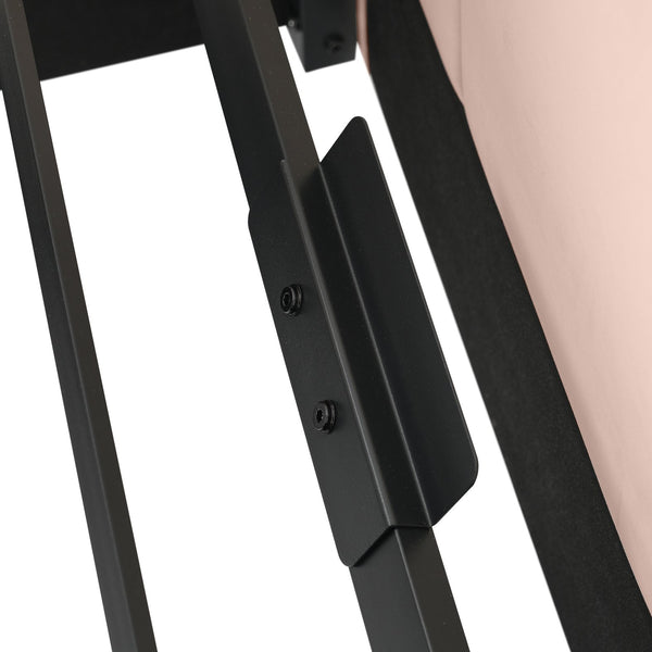 English Elm Upholstered Velvet Daybed with Hydraulic Storage & Metal Slatted Frame, Twin Sofa Bed, 300 lb Capacity Pink N736P333613P