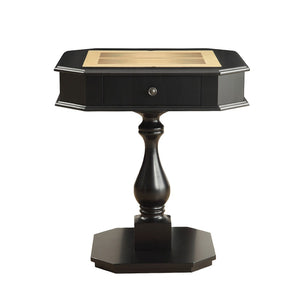 English Elm Square Cherry Finished Game Table with Turned Pedestal Base for Study or Library B016P314078