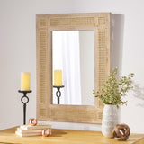 Christopher Knight Home® - Noble House - Cavendish Boho Mirror with Wicker Caning, Natural