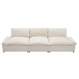 English Elm [ Video Provided] 119.5'' 3 Seater Sofa With 2 Storage Units , For Living Room, Office, Apartment