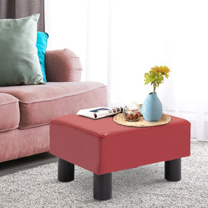 English Elm Homcom Stylish Faux Leather Ottoman Footrest - Compact Rectangular Padded Stool For Any Space W2225P217642