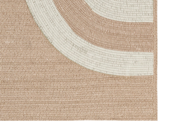 Sunpan Derby Hand-Woven Rug: Unique Crescent Pattern, Artisan Crafted from Recycled Materials for Indoors & Outdoors 10' X 14'