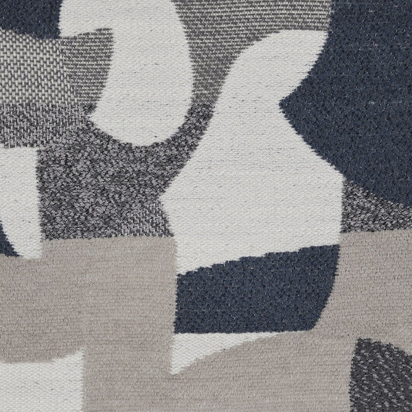 English Elm Mingle Textured Light Grey Bouclé Sofa with Flared Arms, Boxed Cushions & Tall Tapered Legs B062P342728