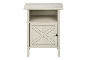 English Elm Accent Side Table with Open Shelf and Cabinet Storage for Compact Living Spaces Oak B2710P461703