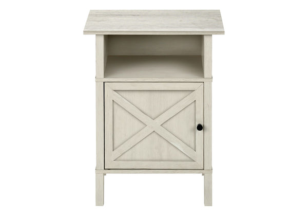 English Elm Accent Side Table with Open Shelf and Cabinet Storage for Compact Living Spaces Oak B2710P461703