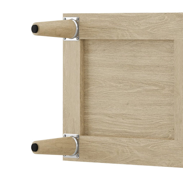 English Elm 70" Rattan Buffet Cabinet with Stylish Woven Doors, 4-Door Sideboard with Adjustable Shelves, Sturdy MDF Frame and Solid Wood Legs Natural W757P279742