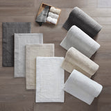 Madison Park Signature Splendor Casual 100% Cotton Tufted 3000 GSM Reversible Bath Rug MPS72-518 Charcoal