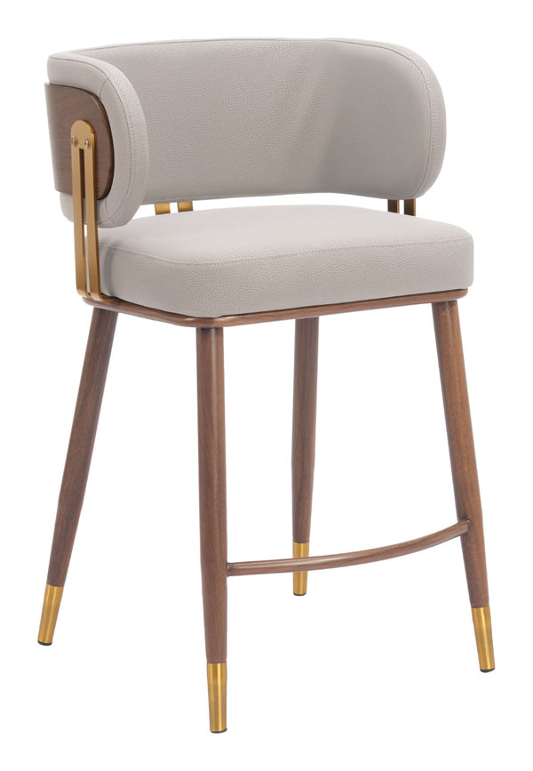 Brew Contemporary Fabric Chair with Steel Frame and Faux Wood Laminate for Elegant Dining Spaces