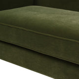 English Elm Elaine 77" Camel Back Small Space Sofa, Olive Green Performance Velvet