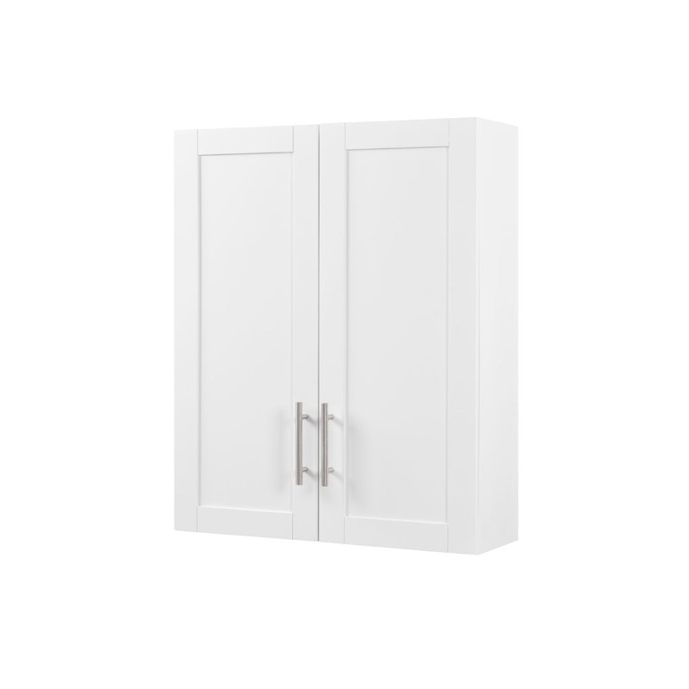 English Elm Wood Hanging Cabinet - Elegant Wall-Mounted Storage With Adjustable Shelves & Timeless Design W914P292873-GIGA