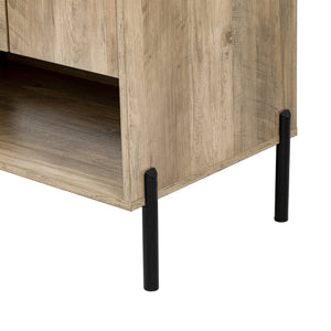 English Elm 30" Modern Wood Bathroom Vanity with Ceramic Sink, Soft-Close Door, Drawer Dividers & Open Shelf N710P247136P