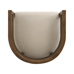 English Elm Christopher Knight Home® - Wood Upholstered Arm Bar Stools Set Of 2 - Beige & Walnut, Stylish Comfort For Modern Dining Spaces N771P265581T