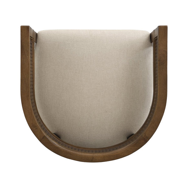 English Elm Christopher Knight Home® - Wood Upholstered Arm Bar Stools Set Of 2 - Beige & Walnut, Stylish Comfort For Modern Dining Spaces N771P265581T