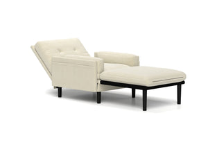 English Elm Ivory Multi-Functional Adjustable Sofa - Stylish Loveseat, Recliner & Cozy Guest Bed Solution W570P195334