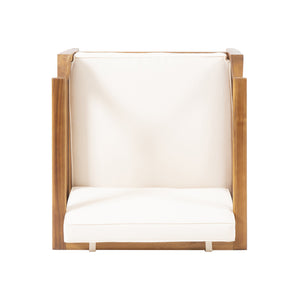 English Elm Christopher Knight Home® - ASTON Acacia Club Chair Cream – Weather-Resistant Outdoor Accent, Open Slat Seating, 400lb Capacity 68589.00CRM