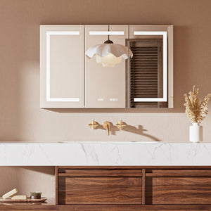 English Elm Lighted Aluminum Medicine Cabinet Smart Mirror with Anti-fog Led and Built-in Usb Outlet W5609P461329