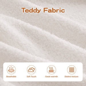 English Elm 106" Teddy Fabric No Assembly L-Shaped Sofa - Plush Comfort, Modular Design, Perfect For Living Room W714S01413