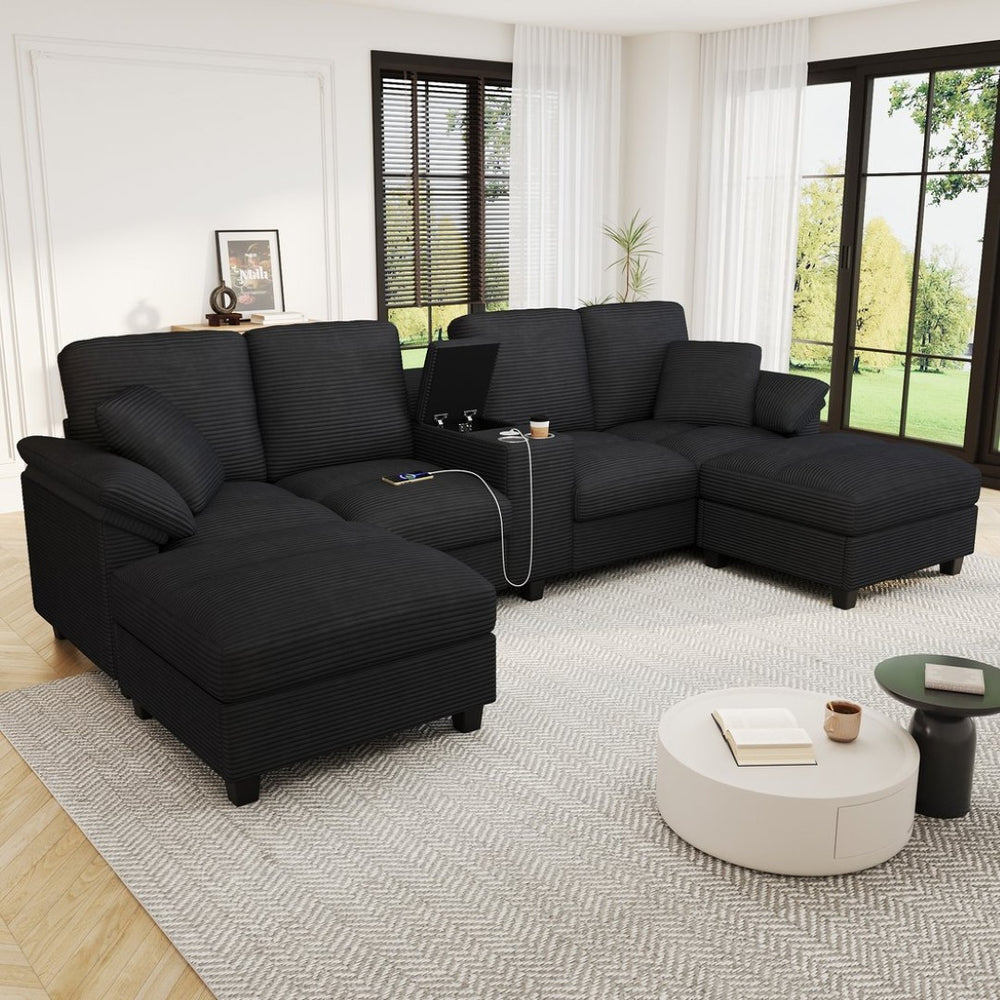 English Elm Swivel Barrel Accent Chair Chenille Tufted Round Club Seat for Living Room Lounge Black N719S002180B