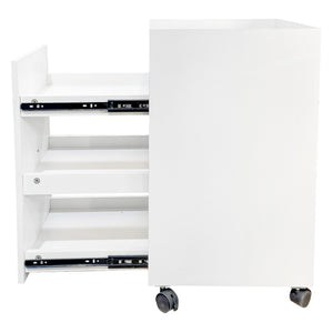 English Elm Organizer Rolling Three Tier Pantry Storage Cabinet with Wheeled Base Slim Fit W331P379769
