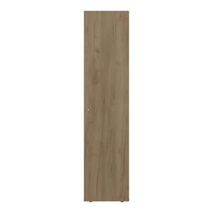 English Elm Deftones Tall Narrow Wenge Cabinet Four Shelves Slim Floor to Ceiling Bedroom Storage B128P485411