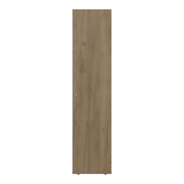 English Elm Deftones Tall Narrow Wenge Cabinet Four Shelves Slim Floor to Ceiling Bedroom Storage B128P485411