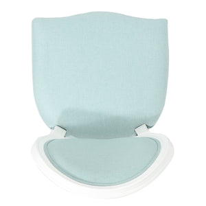 English Elm Christopher Knight Home® - Kd Dining Chair Set Of 2 - Elegant French Country Upholstered Chairs With Fluted Legs & Aqua Fabric 60352.00LBL