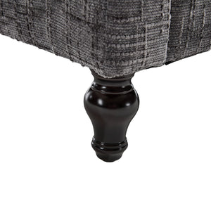 English Elm Modern chenille 2-seater sofa with LED lighting, USB charging, storage pocket, sturdy wood legs Gray W395P318544