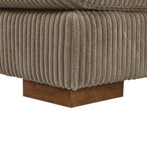 English Elm Large Corduroy Double Chaise Sectional Sofa with Lumbar Support for Spacious Living Rooms Camel B2748S00015