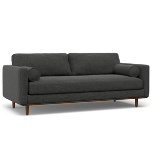 English Elm Morrison 2-Piece Sofa And Ottoman Set - Modern Charcoal Grey Comfort With Eco-Friendly Design B136P199227