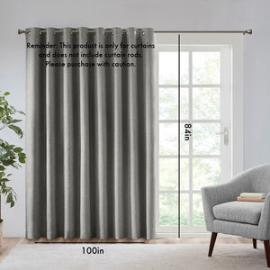 English Elm Printed Heathered Blackout Window Patio Panel SunSmart Maya Energy-Saving Textured Privacy Drapes Grey 12.2 L x 10.24 W x 3.54 H B03599822
