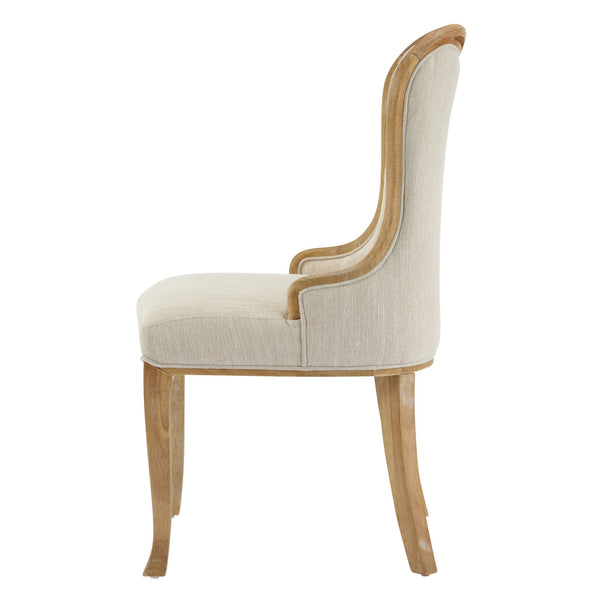 English Elm Christopher Knight Home® - Heart-Back Wingback Dining Chairs Set Of 4 - Elegant Upholstered Comfort With Natural Wood Legs N768P283429N_4