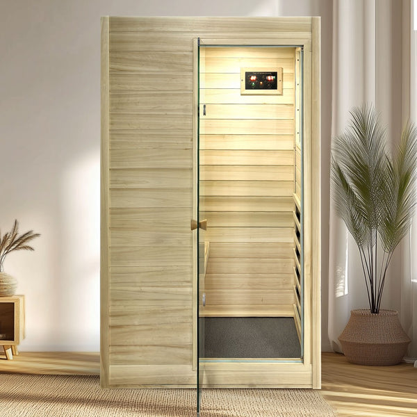 English Elm Xy-909mb-l European Aspen Far Infrared Sauna with Bluetooth and Digital Controls W5628S00005