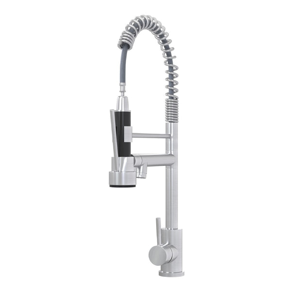 English Elm Bothwa Cupc Certified Single Handle Kitchen Faucet Tall Arc Stainless Steel Design Brushed Nickel B2724P262358