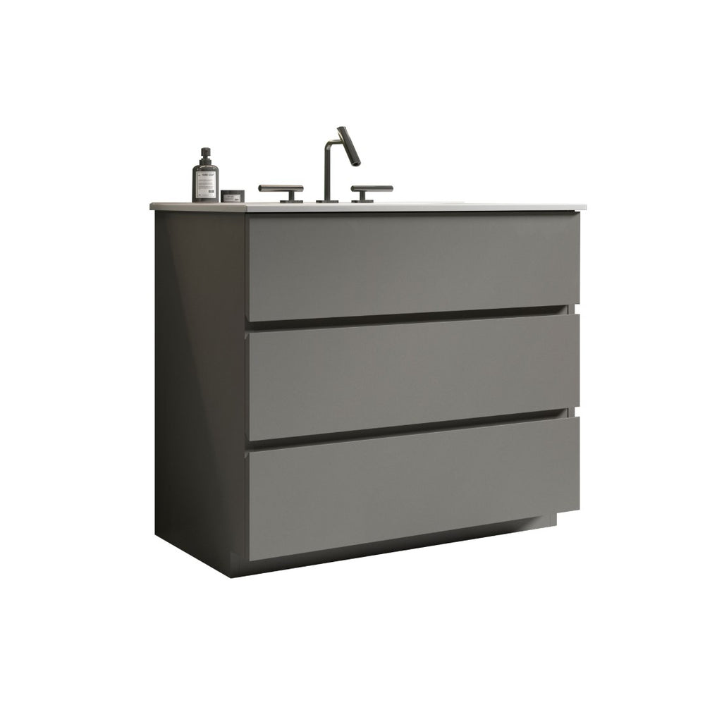 English Elm Tia 36" Gray Freestanding Bathroom Vanity With Sink - Modern Storage Solution For Stylish Spaces W1865S00075-GIGA