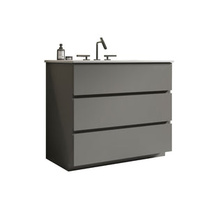 English Elm Tia 36" Gray Freestanding Bathroom Vanity With Sink - Modern Storage Solution For Stylish Spaces W1865S00075-GIGA